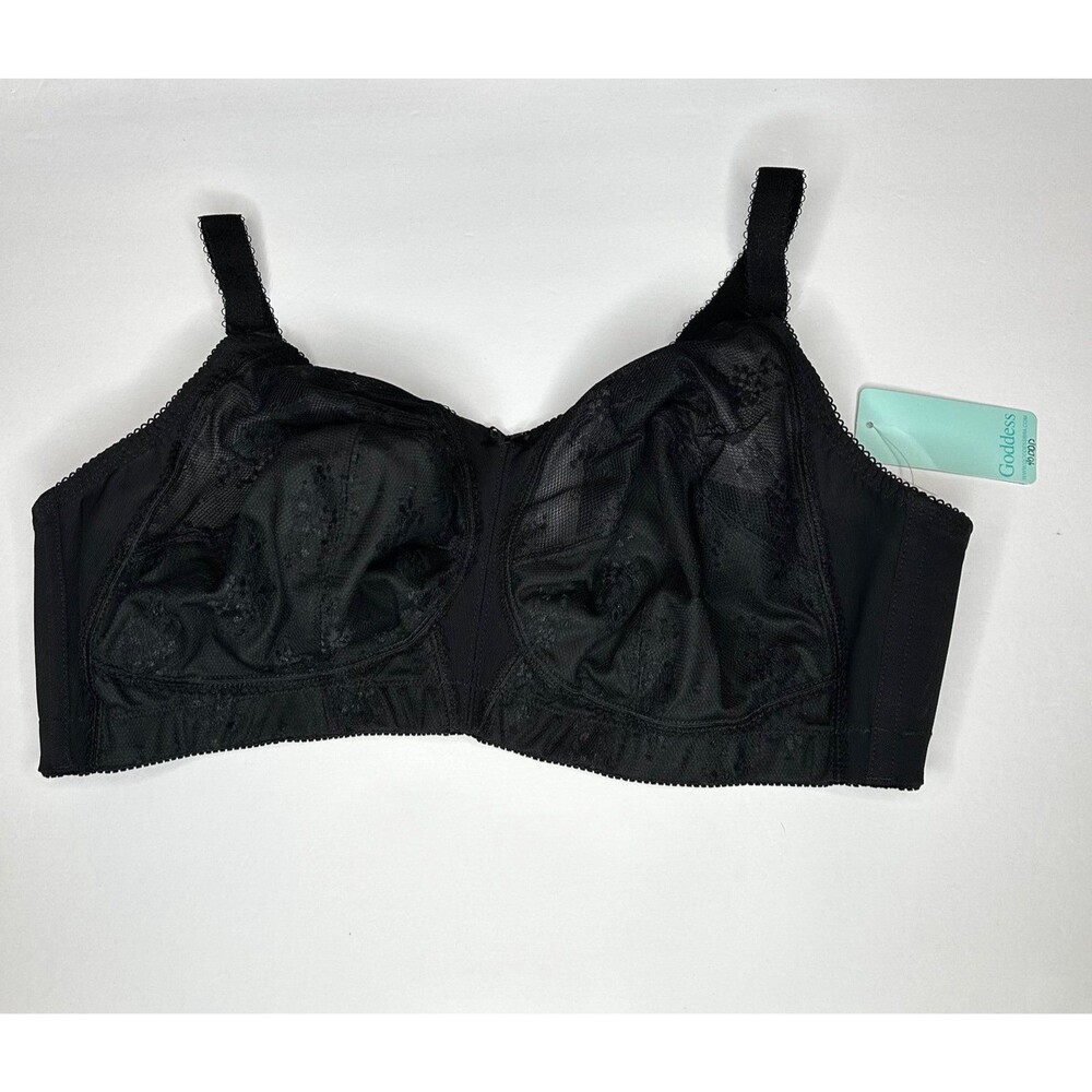 New Goddess Black unlined wire free bra 40DDD 40F